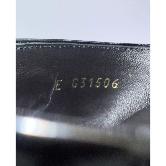 CHANEL Black Patent Leather CC Logo Open Toe Ankle Strap Sandals Size EU… - Picture 10 of 13